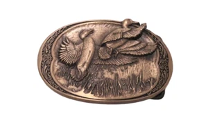 Solid Brass Mallard Belt Buckle - Picture 1 of 4