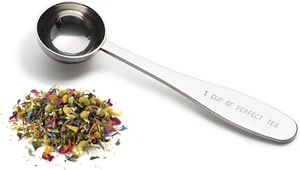 Loose Leaf Tea Spoon Measure | One Cup of Perfect Tea | Stainless Steel Scoop | - Picture 1 of 12