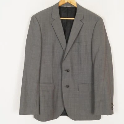 HUGO BOSS Men Blazer Size ~M EU48 UK38 Notch Lapel Grey Two Button - Image 1 of 4