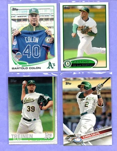 Oakland Athletics Lot of 4 Colon, De Los Santos, Treinen, Davis 2012-2019 - Bild 1 von 6