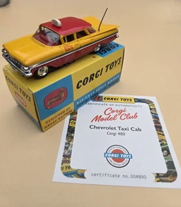 Corgi Model Club 480 Chevrolet Taxi Cab Mint With certificate - Picture 1 of 2