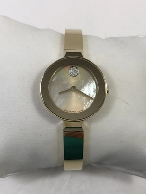 Movado Bold Bangle Crystal Quartz Gold Tone Stainless Steel Ladies Watch 3600938 - Image 1 of 4