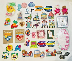 HUGE Lot (44) Vtg Refrigerator Magnets Souvenir- Avon Enesco Care Bear Sea World - Picture 1 of 21