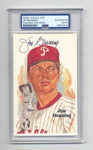 JIM BUNNING PSA/DNA SIGNIERTE PEREZ STEELE POSTKARTE - Bild 1 von 1