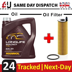 CAR SERVICE ENGINE OIL 5L 5W-30 & FILTER FOR MERCEDES-BENZ A B E S V CLASS VITO - Picture 1 of 3
