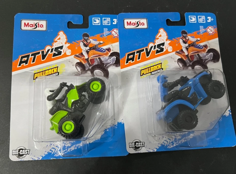 2 Maisto Fresh Metal ATV'S Blue and Green Off-Road #15026 - Image 1 of 2