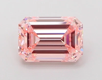 IGI Certified 4.02 Ct Emerald Cut Pink Diamond VS2 Fine Jewelry Gift For Women - Image 1 of 4