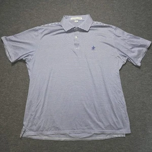 Camisa polo a rayas Holderness And Bourne para hombre talla XL ajuste a medida azul blanco - Imagen 1 de 6