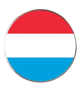 Imán de nevera de metal redondo Luxembourg Country con caja blanca - Imagen 1 de 4