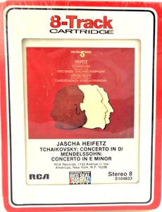 Jascha Heifetz Tchaikovsky: Concerto In D/ Mendelssohn: In E Minor 8-Track New - Picture 1 of 5