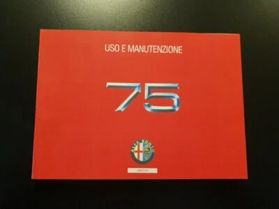 Alfa 75 2.0 Twin Spark 1.6 1.8 IE TURBO 3.0 America Uso e Manutenzione ed 1991 - Immagine 1 di 4