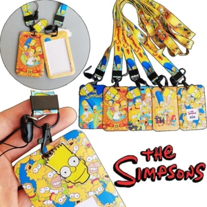 Cordón y titular de la tarjeta de identificación de Los Simpson titular de la tarjeta de crédito para pase de autobús - Imagen 1 de 9