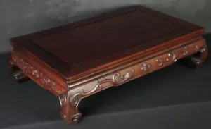 Japón Bonsai Koro incensario talla fina soporte madera 1940 artesanía - Imagen 1 de 12