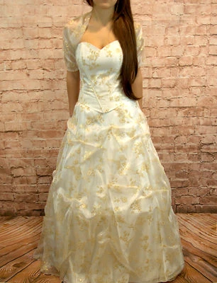 Hochzeitskleid Brautkleid Hochzeit Braut Corsage Kleid Rock Gr.34,38,40,42,44 - Bild 1 von 4