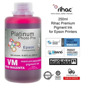 Rihac 250ml Vivid Magenta Pigment Ink for Epson 4900 7890 7900 9890 9900 7700 - Picture 1 of 2
