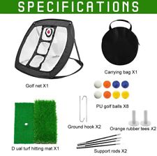 Indoor or outdoor chipping, pitching mat and net