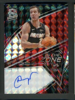 2019-20 Panini Spectra GORAN DRAGIC Auto #/49 Interstellar In The Zone Heat Suns - Image 1 of 2