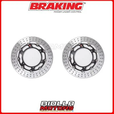 KIT DISCHI FRENO ANTERIORE BRAKING YAMAHA XV ROADLINER 1900 2006 - [FLOTTANTE] 2 Foto 1 de 4