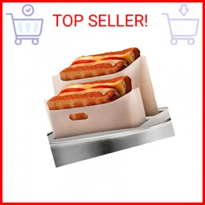 12pcs Non Stick Reusable Toaster Bags - Toaster Sandwich Bags Grilled Cheese Toa - Picture 1 of 2