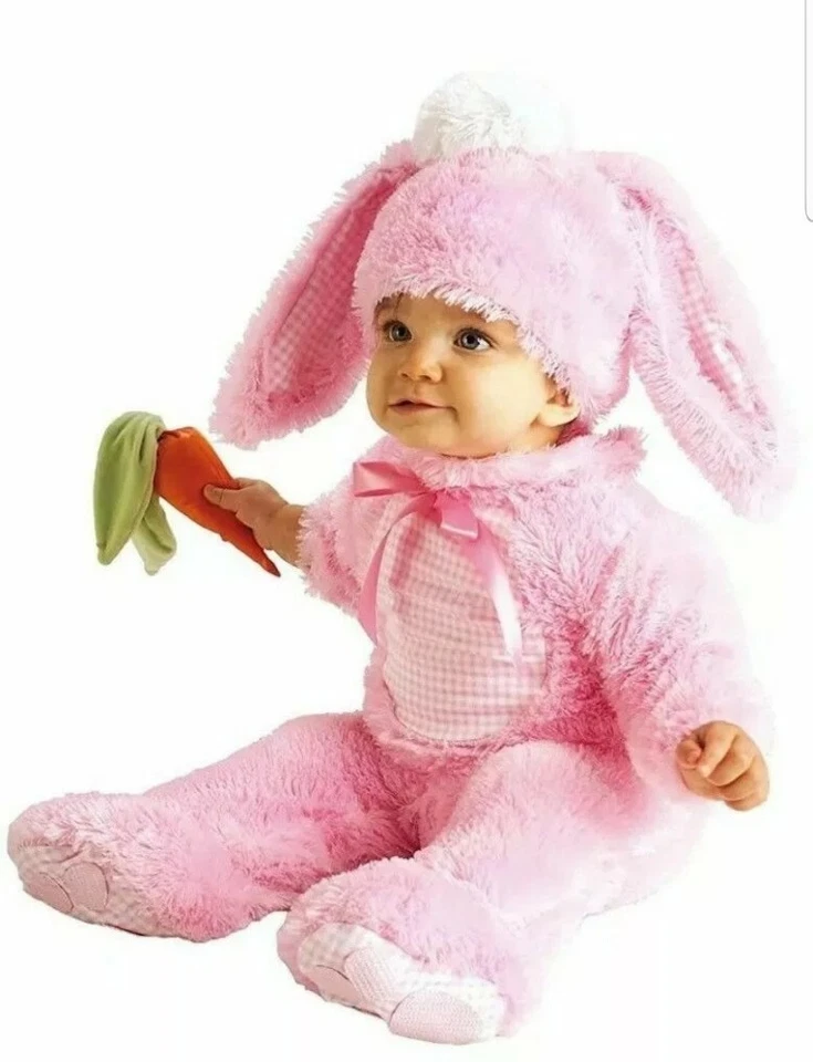 Halloween Costume Noah's Ark Pink Rabbit Infant 6-12 Months Dress up Outfit