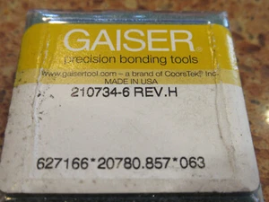 Gaiser Precision Bonding Tool 210734-6 Rev H 0.75mm  [063] - Picture 1 of 2