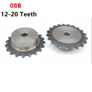08B 45#steel sprocket Simplex Roller Chain Pilot Bore 1/2" Pitch Sprocket 12-30T - Picture 1 of 6