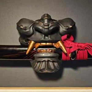 Katana Wandhalter Wandhalterung Katana Aufbewahrung Wandhalter Regal schwarz Schwert - Bild 1 von 24