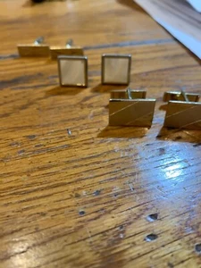 Set Of Three Men’s Vintage Cuff Links - Picture 1 of 4