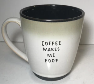 sango nova black mug Coffee Makes Me Poop - Picture 1 of 8