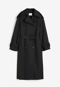 H&M Trenchcoat Übergangsmantel Damen Schwarz Gr. M - Bild 1 von 16