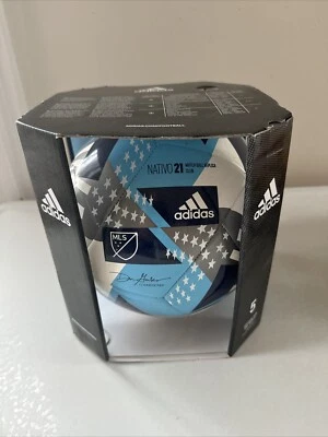 Rare Pandemic, Adidas Nativo 21 Match Club MLS CLB size 5 Soccer Ball Olympics - Image 1 of 4
