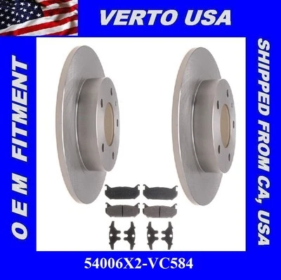 Rear Brake Rotors Pads For FORD Probe 1993 to 1997 . Mazda 626, MX-6, Protege - Image 1 of 3