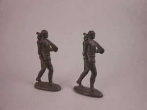 LOT 2 Vtg Toy Lead WW1 Army Infantry Soldier Rifle Marching 1.75" Scale Figure - Picture 1 of 5