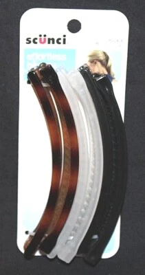 Clips de plátano Scunci Effortless Beauty 5" negro/blanco/marrón/multicolor 6 quilates Foto 1 de 3