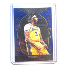 2022-23 Panini Select Anthony Davis Concourse Blue Prizm #17 Los Angeles Lakers