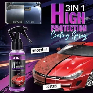 3-in-1 High Protection Quick Car Coat Ceramic Coating Spray Hydrophobic 100ml US - Picture 1 of 11
