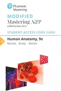 Modified Mastering A&P Pearson eText Human Anatomy 9th Edition Access Code - Bild 1 von 1