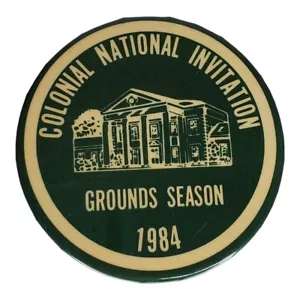 Spilla Colonial National Golf Tournament Ground Season Ft. Worth Texas 1984 vintage - Foto 1 di 2