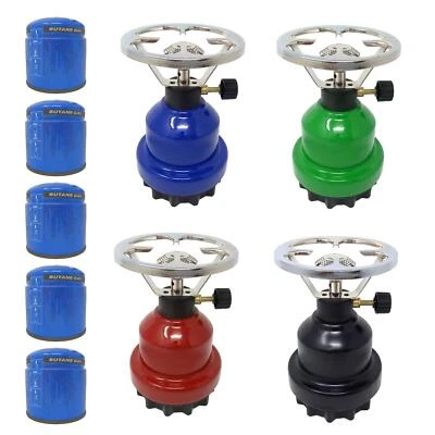 STARLET24 E190 Campingkocher Metall Gaskocher Gasbrenner Outdoor Kochgerät inkl. Gas