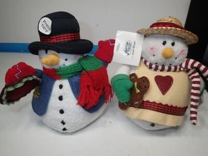 Set of 2 San Francisco Music Box Company Snowman Susan Winget Dead Battery - Picture 1 of 2