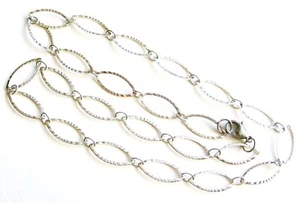 Collana acciaio inox 304 ellisse 8x18mm lunga 45cm SERAJOSY  - Foto 1 di 1