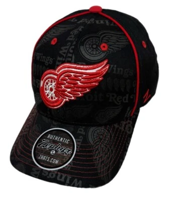 Zephyr NHL Detroit Red Wings RARE “Chronicle” Structured Curved Bill ADJ Hat NWT - Image 1 of 4