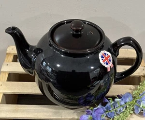 Vtg Sadler 8 Cup Chocolate Brown Betty 6” Fine Earthenware English Teapot Glossy - Picture 1 of 14