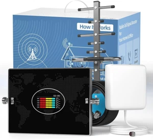Amplificatore Segnale Cellulare 2G 3G 4G 5 Bande 800/900/1800/2100/2600Mhz Ripet - Foto 1 di 12