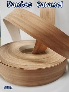 Chapa de bambú de madera real hierro prepegado en cinta/borde 22/40/50 mm de ancho - Imagen 1 de 2