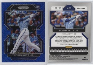 2022 Panini Prizm Blue Mojo Prizm /199 Bobby Witt Jr #33 Rookie RC