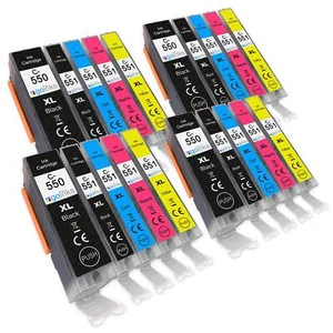 20 Printer Ink Cartridges (5 Set) to replace Canon PGI-550 & CLI-551 Compatible - Picture 1 of 5