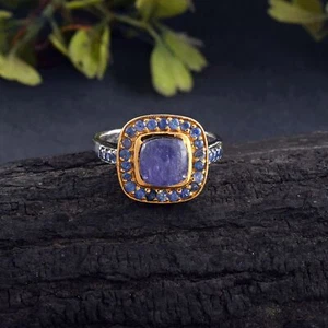 Kyanite Ring Silver 925 Sterling Gemstone Natural Engagement January Birthstone - Picture 1 of 5