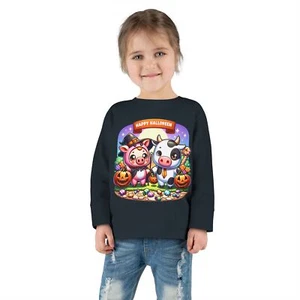 Halloween farm animal Toddler Long Sleeve Tee - Picture 1 of 21