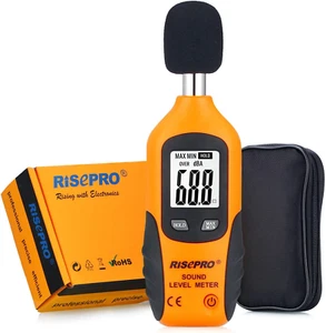 RISEPRO Decibel Meter, Digital Sound Level Meter 30 – 130 dB Audio Noise - Picture 1 of 11